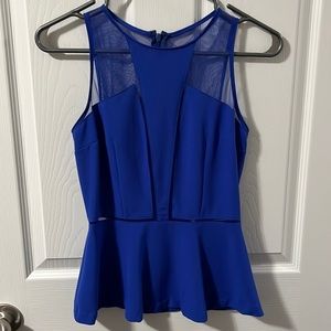 Blue Dynamite Peplum Top